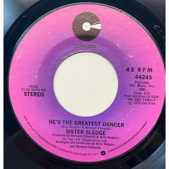 Sister Sledge He's the Greatest Dancer / Somebody Love Me 45 Disco 1978 - Picture 1 of 6